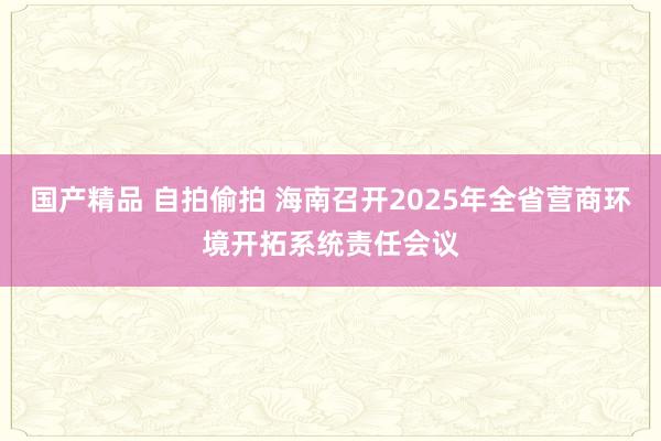 国产精品 自拍偷拍 海南召开2025年全省营商环境开拓系统责任会议