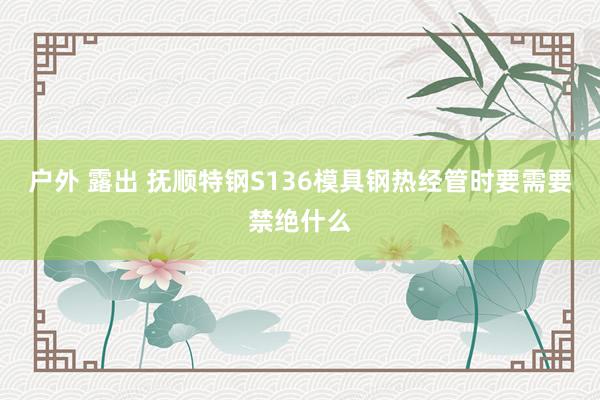 户外 露出 抚顺特钢S136模具钢热经管时要需要禁绝什么