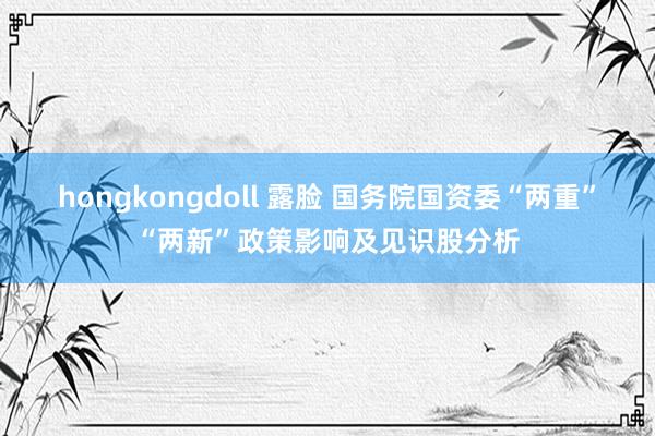 hongkongdoll 露脸 国务院国资委“两重”“两新”政策影响及见识股分析