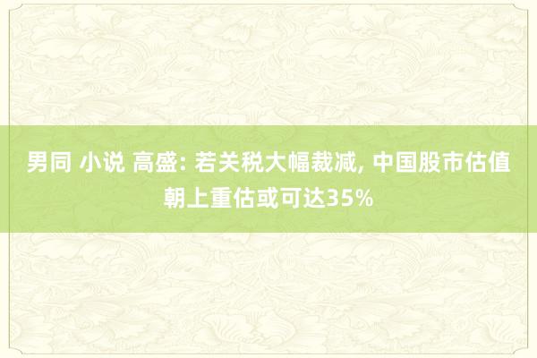 男同 小说 高盛: 若关税大幅裁减, 中国股市估值朝上重估或可达35%